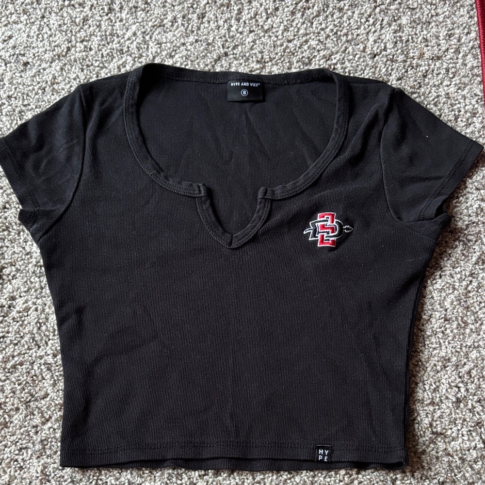 Hype and Vice Size S Black San Diego State Cali Tee
